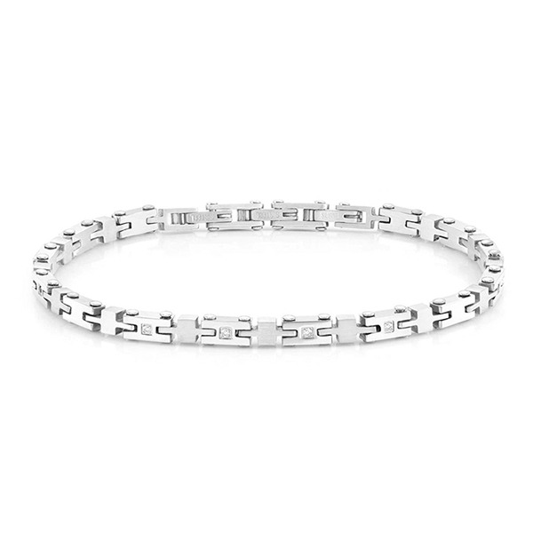 노미네이션 팔찌 STRONG(스트롱) bracelet ed, in steel and 8 diamonds (Steel) 028316/001