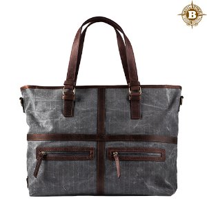 빌포드 May Vintage Tote Bag Charcoal Grid