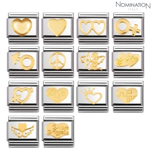노미네이션 COMPOSABLE Classic LOVE in stainless steel with 18k gold 030116 (택1)