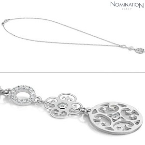노미네이션 목걸이 PARADISO (파라디조) silver and Cubic Zirconia necklace 025502/001