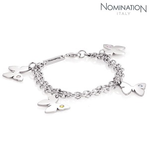 노미네이션 팔찌 BUTTERFLY (버터플라이) bracelet and pendants Cubic Zirconia 021316/016