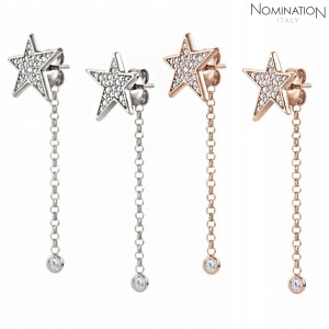 노미네이션 귀걸이 STELLA (스텔라) earrings 925 silver and cz with stars (drop) 146717(택1)