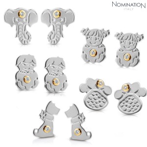 노미네이션 귀걸이 SYMPHONY (심포니) steel earrings cubic zirconia and 18k Gold 026251(택1)