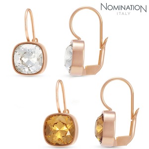노미네이션 귀걸이 CHIC (시크) earrings (drop) with , rose gold plated 043039(택1)