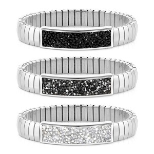 노미네이션 팔찌 EXTENSION (익스텐션) Glitter bracelet (M) Stainless steel with crystals 043221 (택1)
